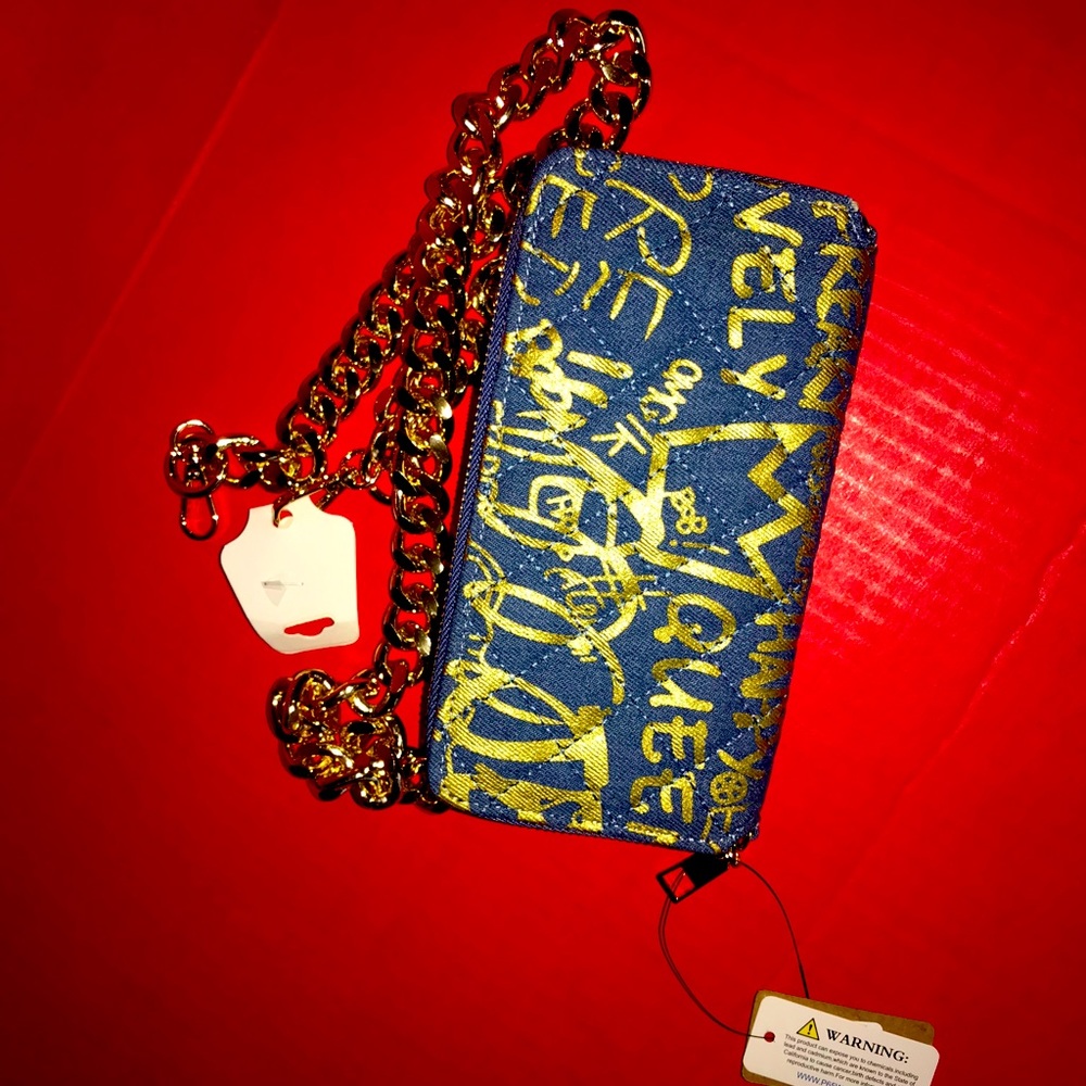 Graffiti denim purse/pouch